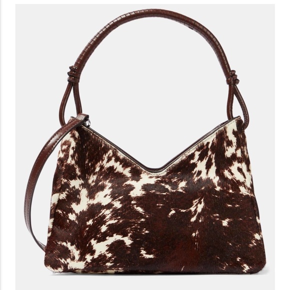 STAUD Valerie Shoulder Bag in Cow Print 🐄 - Picture 2 of 8